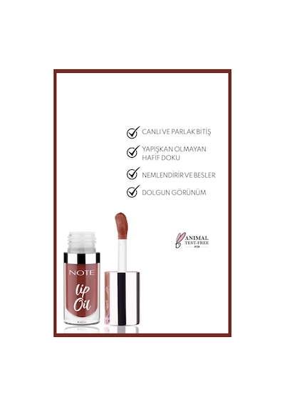 Note Cosmetique Lip Oil Nemlendirici ve Parlatıcı Dudak Bakım Yağı - 60 Mocha Kiss - Kahverengi