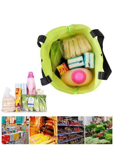 Pratik Katlanabilir Pazar Arabası Çantası Alışveri Arabası Tekerlekli Büyük Çanta Market Arabası