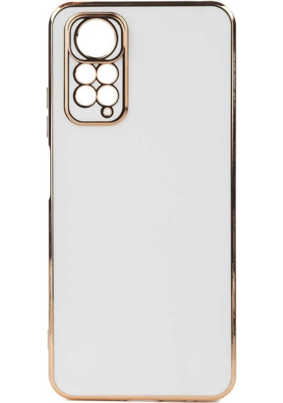 Xiaomi Redmi Note 11s Global Kılıf Parlak Kenarlı Altın Işlemeli Kamera Korumalı Kapak Bark