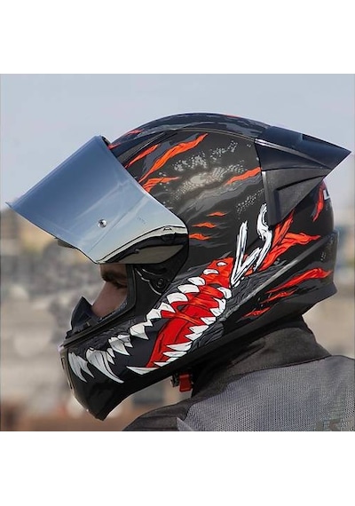 Ls2 Rapıd 2 Race Kaıju Fullface Motosiklet Kaskı Gri Camlı Siyah