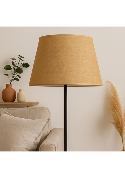Doğal Jüt Kumaş Konik Masa Tavan Yer Lambası Abajur Başlığı 35x45x30 Diğer