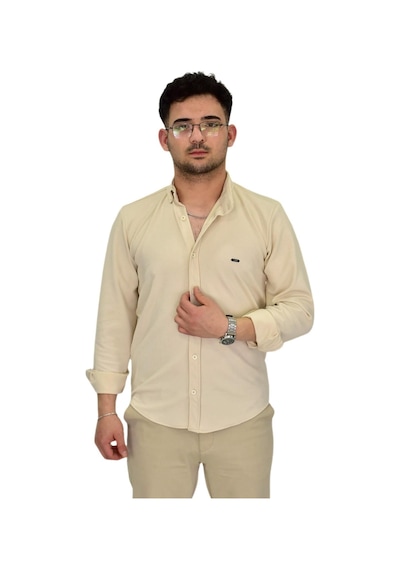 Erkek Likralı Spor Silim Fit Gömlek Bgl-st04332 Taş