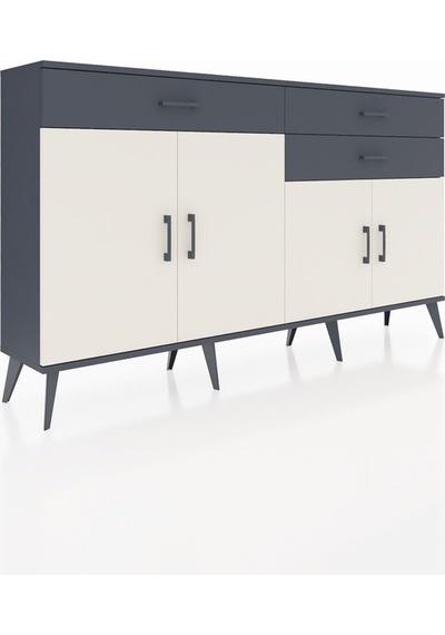 Arges Konsol 2 Raflı 3 Çekmeceli 4 Kapaklı 176x30x99 Antrasit-aytaşı/antrasit Aytası/antrasıt - Antrasıt Arges Konsol 2 Raflı 3 Çekmeceli 4 Kapaklı 176x30x99 Antrasit-aytaşı/antrasit Aytası/antrasıt - Antrasıt