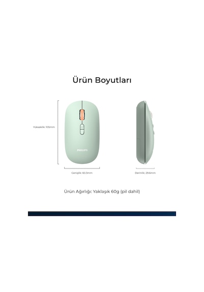Philips SPK7508 1600 DPI 6 Tuşlu Dual Mod Optik Mouse
