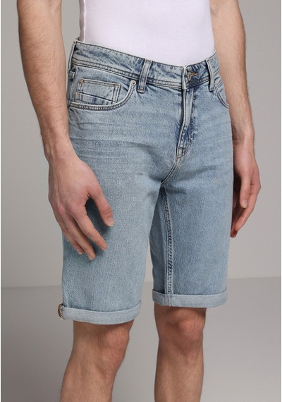 Colin's Colins Straight Fit Orta Bel Düz Erkek Light İndigo Denim Jean Şort Cl1081095 Q1.v1 Dn44995
