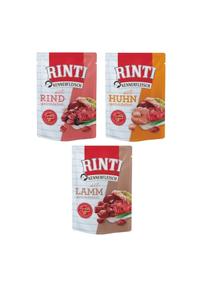 Rinti Pouch 3 Çeşit Karma Köpek Yaş Mama 3 x 400 G