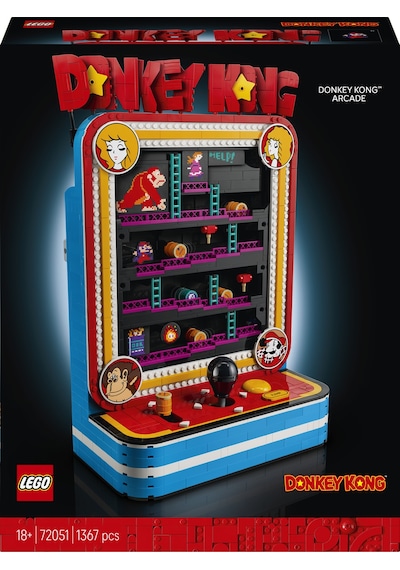 LEGO® Donkey Kong™ Video Oyunu 72051 - Yetişkinler için Karakterler İçeren Dekoratif Yaratıcı Model Yapım Seti (1367 Parça)