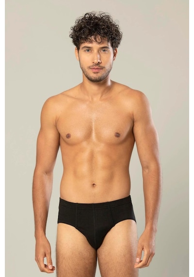 Erdem Erkek Penye Slip Külot 1300 - 3 Adet Siyah