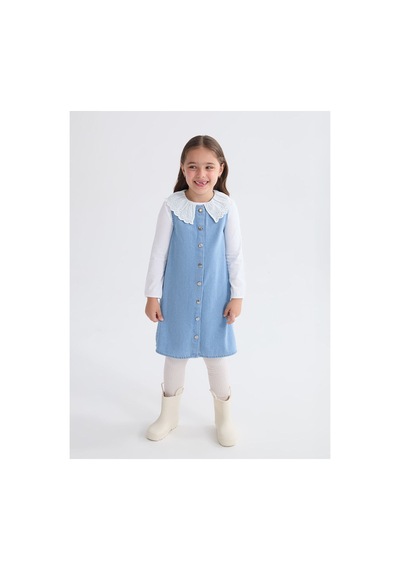 LC Waikiki Alıta Cıty Farkıyla Lcw Kids İndigo Denim Düz Kız Çocuk Elbise İndigo - 928242611 İndigo LC Waikiki Alıta Cıty Farkıyla Lcw Kids İndigo Denim Düz Kız Çocuk Elbise İndigo - 928242611 İndigo