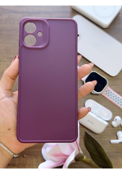 Samsung Galaxy A06 Uyumlu Kamera Korumalı Darbeye Dayanıklı Renk Atmayan Keep Silikon Kılıf Mor