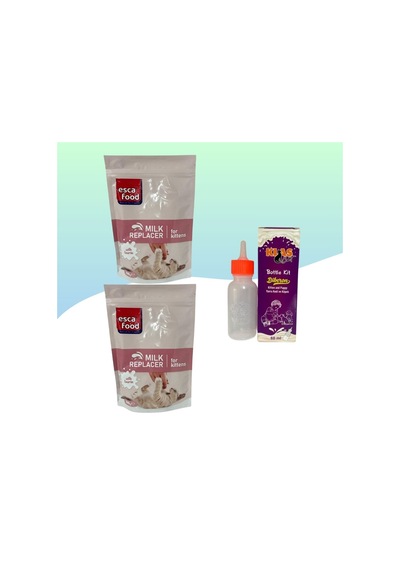 Miçiko Anne Sütü Destekli Taurinli Yavru Kedi Süt Tozu 2 x 200 G + Biberon 60 ML
