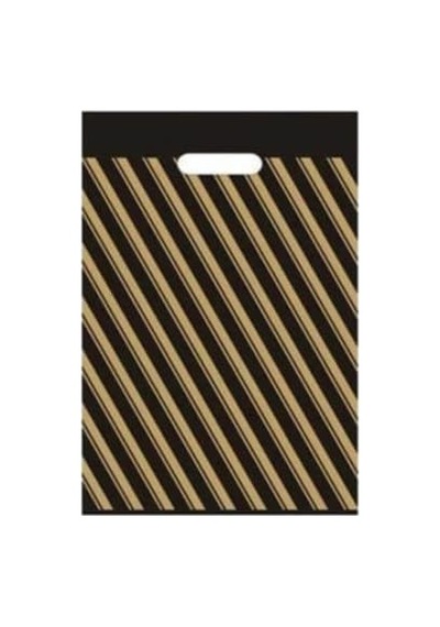 Çizgili Mağaza Poşeti No 4 50 Adet 40x50 Cm Çizgili Takviyeli Poşet Diagonal Poşet