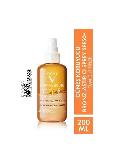 Vichy Capital Soleil Solar Protective Water SPF 50 Enhanced Tan 200 ML