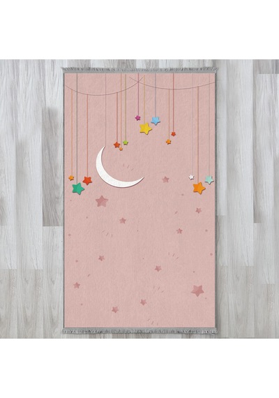 Evaşk Çocuk Seccadesi Namazlık Dokuma Halı Kaymaz Muslumana Seccade66x113 PEMBE 1EVASK409P66