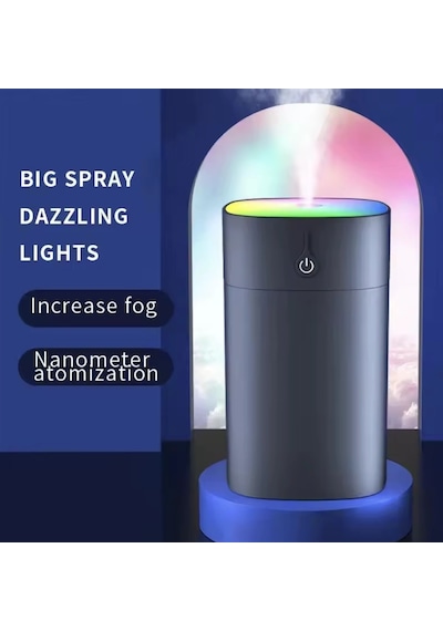 Led Işıklı Ultrasonik Hava Nemlendirici 400 Ml Sessiz Usb Aromaterapi Humidifier Ev Ofis Araç