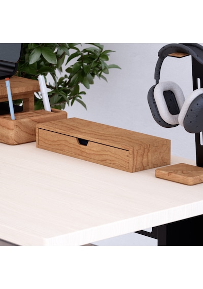 Desna Tek Katlı Tek Çekmeceli Dolap - Kiraz 34 Cm Uzunluk X 12.1 Cm Derinlik X 5.8 Cm Woodsaka Doğal Ahşap