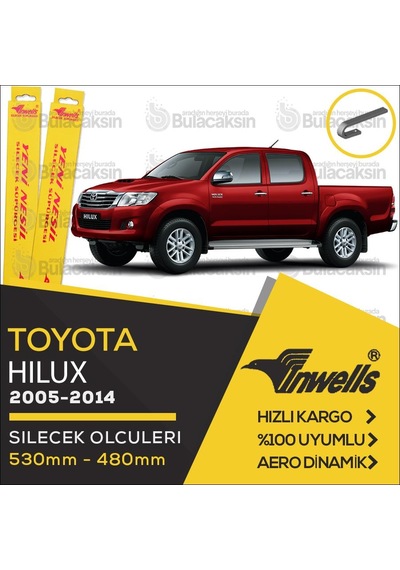 Toyota Uyumlu Hilux Muz Silecek Takımı 2005-2012 İnwells N11.2364