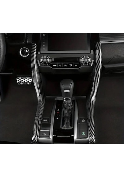 Honda Civic Fk7 Fc5 2016 2021 Model Sedan Hatchback Vites Kolu Sol Ve Sağ Trim Karbon Aksesuar