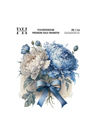 Polyesterhobi Premium Sulu Transfer 25x35 Cm Çiçek Desenli Ps 114