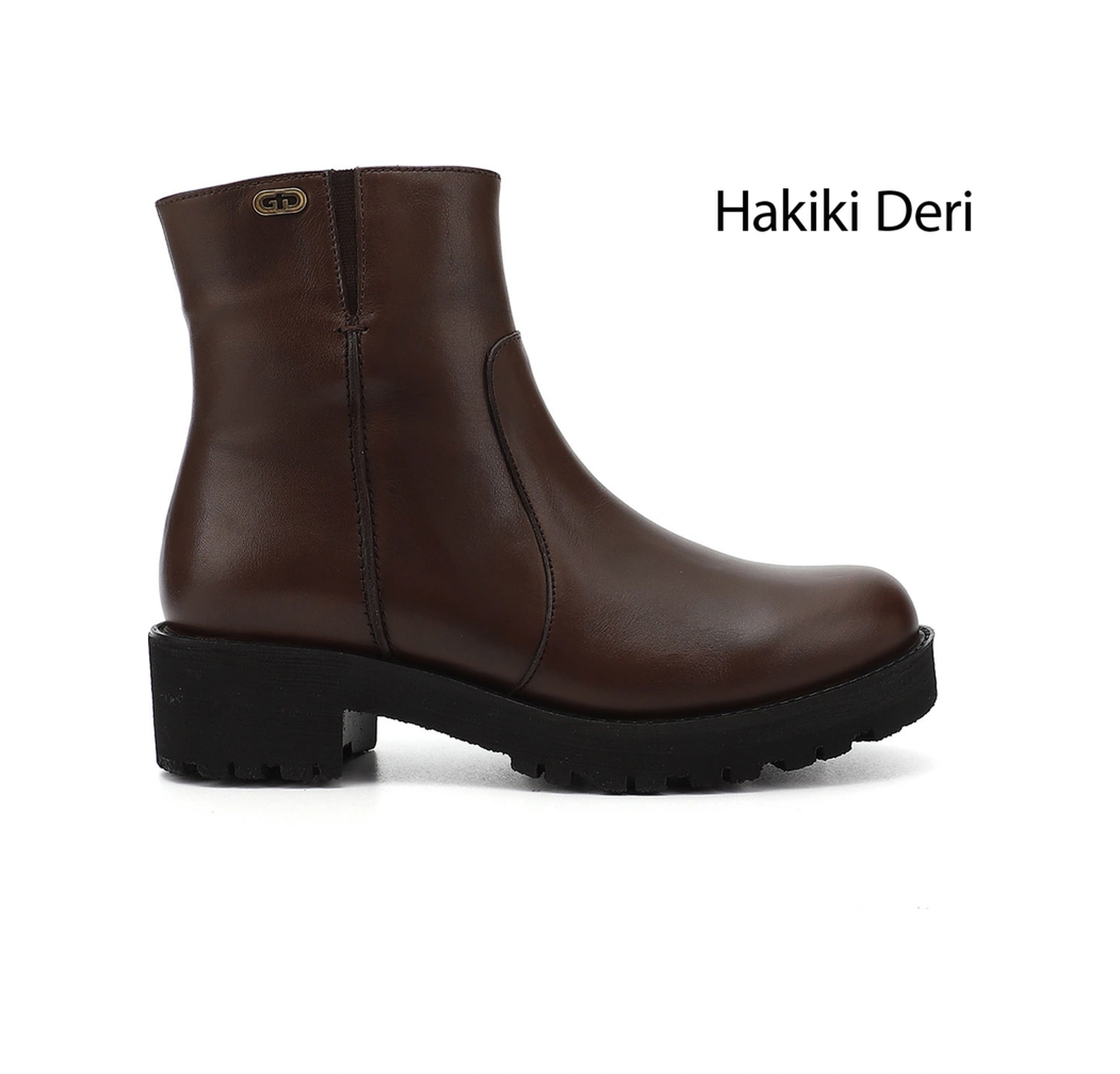 Gönderi(R) Gönderi R Kadın Kahve Antik Fermuarlı Kalın Topuklu Hakiki Deri Bot Gkzb13452421 Kahve
