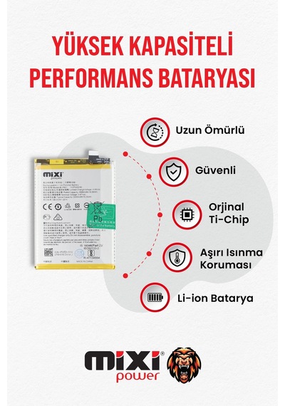 Oppo A74 5g / Reno 6 Lite / A95 4g / A95 2020 Uyumlu Tam Kapasite Batarya 1 Yıl Garantili