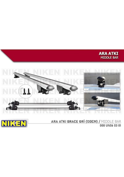 Araç Üstü Ara Atkı Tavan Barı Bagaj Brace Gri 130 Cm