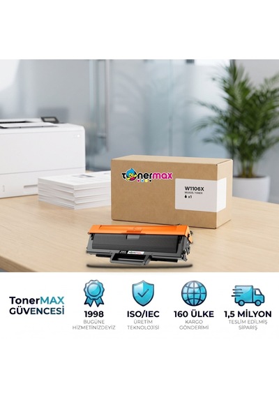 Hp Laser Mfp 138p Uyumlu  Toner Çipli W1106x 20'li 2.500 Sayfa Yüksek Kapasite