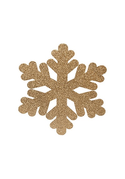 Strafor Gold Küçük Kar Tanesi 25x25 Çift Taraf - Yılbaşı Süsü