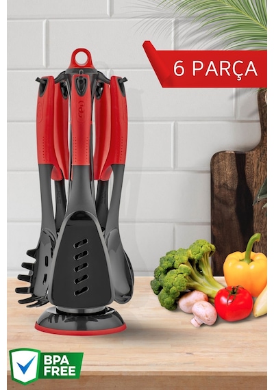 Nandy Home 6 Parça Isıya Dayanıklı, Askılı Mutfak Servis Seti