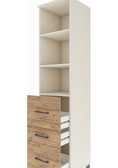 Hyperion Dolap 3 Raflı 3 Çekmeceli 44x44x195 Aytaşı-çam Aytaşı