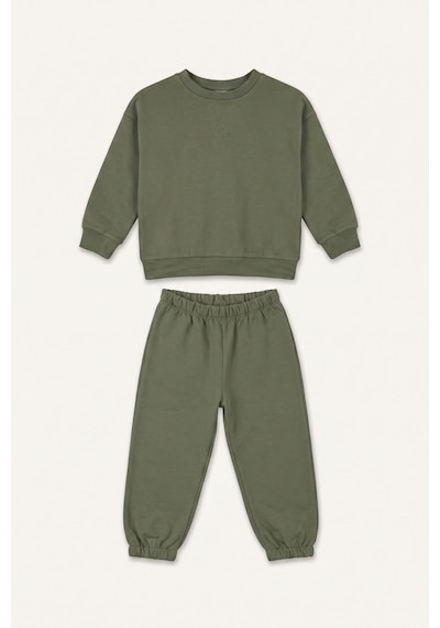 Defacto 2li Uzun Kollu Sweatshirt Elastik Belli Eşofman Altlı Haki Takım Erkek Bebek H5617a526aukh458 Haki-kh458