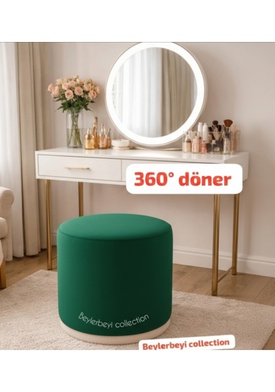 Makyaj Pufu, Eliza Puf 360 Derece Döner Makyaj Yapma Rahatlığı Sunar Düz Yeşil