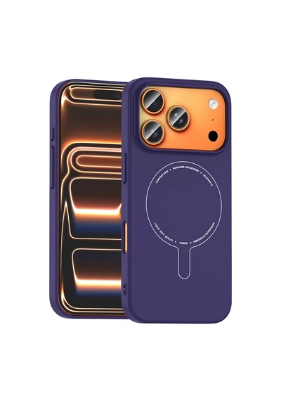Apple iPhone Uyumlu  Uyumlu 18 Pro Max Kılıf M-safe Şarj Özellikli Kamera Korumalı Zore Elio Sert Pc Kapak Çok Renkli