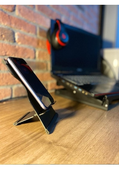 2 Ürün - 5 Açili Notebook Laptop Yükseltici- Telefon Tutucu Stand