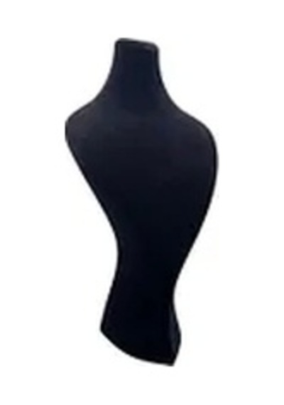 Yerli Üretim Süet Kumaş Lidya Manken Siyah Renk 42/20 Cm Kolye Gerdanlık Takı Sergileme Mankeni Çok Renkli