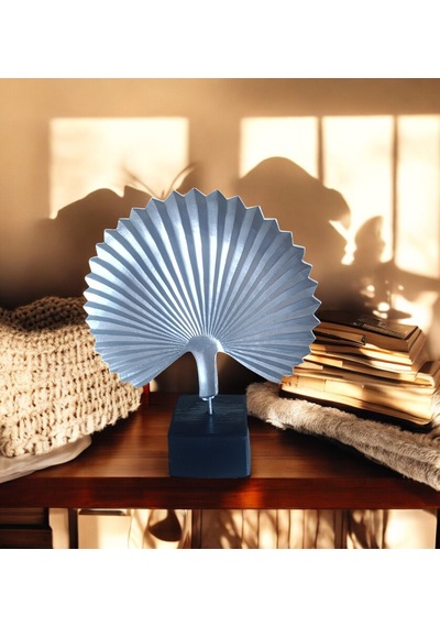 20cm-22cmlik Polyester,midye Kabuğu Desenli Beyaz Biblo