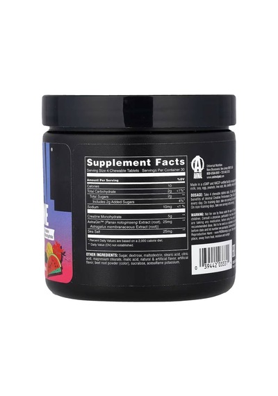 Animal Creatine Chews 120 Chewable Tablets - Fruit Punch Aromalı