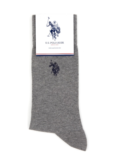 U.s. Polo Assn. Erkek Gri Melanj Çorap Soket 50317965-vr086 Grı Melanj