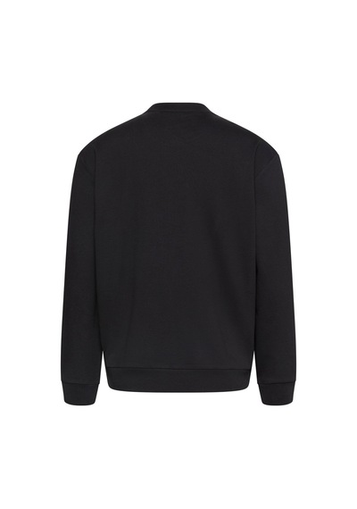 Calvin Klein Ls Eu 350terry Badge Crewneck Sw Erkek Siyah Sweatshirt-8444 Black
