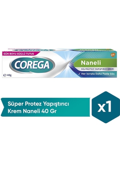 Diş Protezi Yapıştırıcı Krem Naneli 40 Gr X3 Adet