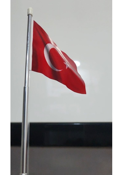 Minyatür Masaüstü Türk Bayrağı Maketi 26 CM