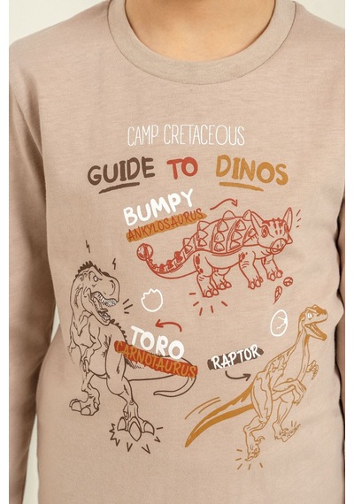 Rolypoly Erkek Çocuk Sarı Guide To Dinos Uzun Kol Pijama Takım Rp3861-c-v2 Rp3861-c-v2