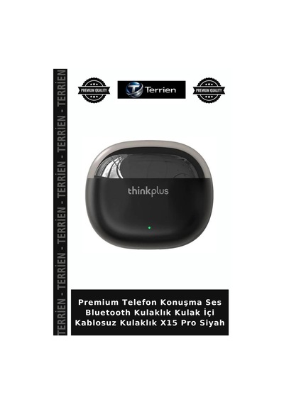 Premium Telefon Konuşma Ses Bluetooth Kulaklık Kulak İçi Kablosuz Kulaklık X15 Pro Siyah