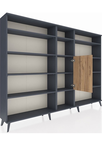 Arges Dolap 12 Raflı Tek Kapaklı 220x30x163 Antrasit-çam/antrasit Atlas Çam/antrasıt - Antrasıt Arges Dolap 12 Raflı Tek Kapaklı 220x30x163 Antrasit-çam/antrasit Atlas Çam/antrasıt - Antrasıt