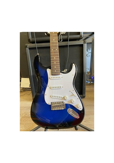 Strat Kasa Mavi Blueburst Elektro Gitar Sss Kılıf, Pena, Askı, Kablo Hediye