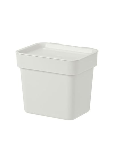 Hallbar Kutu, Atık Ayırma Kutusu, Açık Gri, 3 Litre Gri