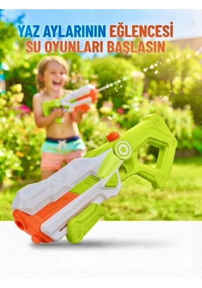 Dev Boy 62 Cm Su Tabancası - 1000 Ml Su Haznesi İle Yazın En Eğlenceli Savaşları Başlasın Yeşil