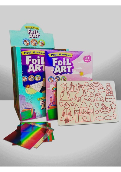 Foılart Peel & Press Yapışkanlı Renkli Basklı Folyo Sanatı 1 Li Masal Temalı Set