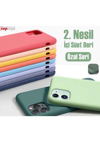 Apple Uyumlu iPhone 11 Pro Max 6.5 JacquenIçi Kadife Silikon Kilif 264633119 - Kampanya-Renk / Cam Ekran Koruyucu(+15)-Lacivert