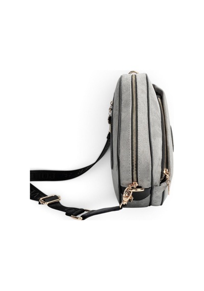 Silver & Polo Silver Polo Füme - Siyah Süet Kadın Çapraz Çanta Sp1267
